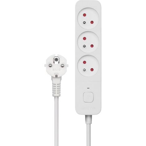 Savio Ciabatta protettiva a 3 prese 1,5 m bianco LZ-07 3 prese AC tipo F 1,5 m White