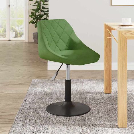 vidaXL Chaise de salle à manger Vert clair Velours (1/5)