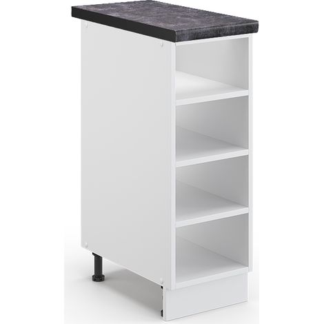 Etagère de cuisine Fame-Line, Blanc, 30 cm , PT Anthracite, Vicco (1/5)
