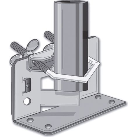 TELEVES Mastfuß für Antennenmasten bis D = 60mm MAFU60Z (1/5)