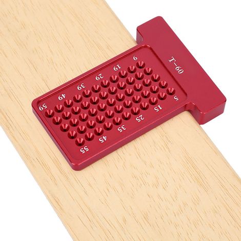 Règle de traçage pour le travail du bois T60, règle à trous, règle en T en alliage d'aluminium, outil de traçage pour le travail du bois (1/5)