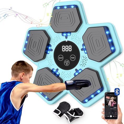 Musik-Boxmaschine, Wandmontage, intelligentes Bluetooth, Musikboxen, Eltern-Kind-Spiele für Kinder, Modes Boxing Wall and Musicpunch Counting Mode for Body Shaping Strength Training