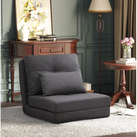 sofá cama de suelo ajustable lino 60x80 OKMYHOME (1/4)
