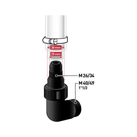 SPIDO - Coude de rechange vide-cave M 26/34 - M 40/49 - 25/38