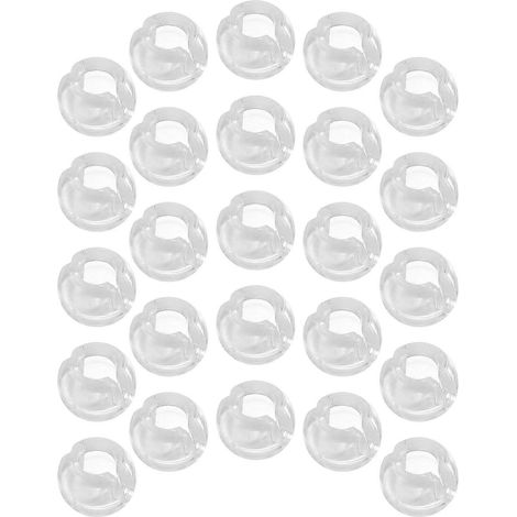 Lot de 25 accessoires pour stores à chaînette, transparents, avec réglage de longueur et fixation sécurisée, pour les bricoleurs. (1/5)