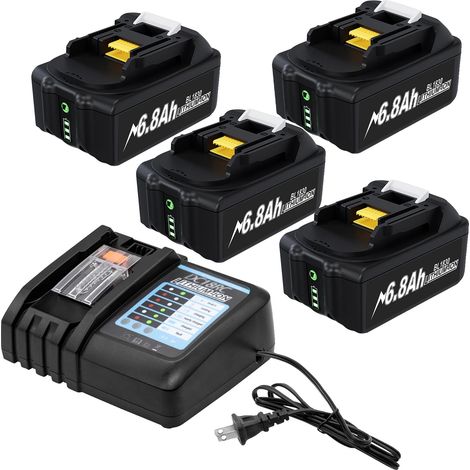 Batería de repuesto, capacidad de 6800 mAh, compatible con varios números de pieza, 4BAT 1 Cargador (1/2)