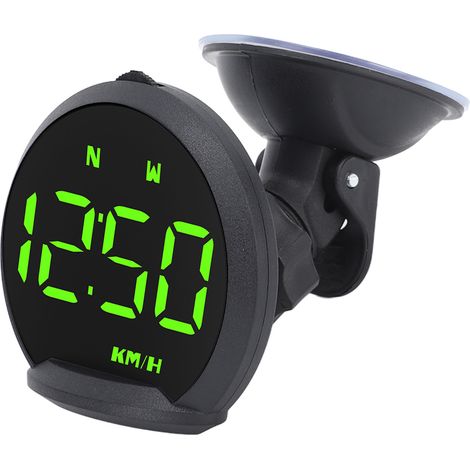 Compteur de vitesse GPS HUD multifonctionnel universel à LED pour véhicules, avec alarme de survitesse et affichage tête haute (HUD). (1/5)