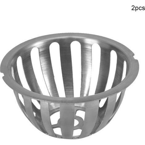 2-teiliger runder Edelstahl-Bodenrost mit Verstopfungsschutz für Dach, Terrasse, Garten, Balkon (100 mm) (1/5)