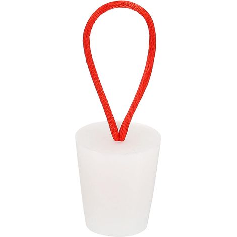 Tapered Stopper Silicone Rubber Stopper 17mm to 23mm Solid Bath Plug with Handle for Test Tubes, Water Pipe, Drainage Hole, White (1/4)