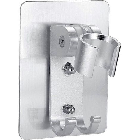 Support de pommeau de douche réglable en aluminium de qualité aérospatiale, ne nécessitant aucun perçage, avec fixation murale à angle de 90°. (1/5)