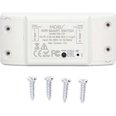 WLAN-Schaltermodul mit Sprachsteuerung, Timer-Funktion und Ein-/Ausschaltsteuerung für Smart-Geräte (Tuya-App 220)