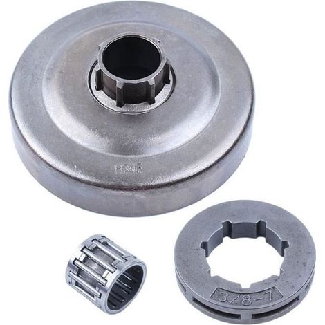 38-7 Dellen Kupplungstrommel Kettenrad Nadelkäfig für Husqvarna 445 450 E 345 340 346XP 350 351 353 (1/4)
