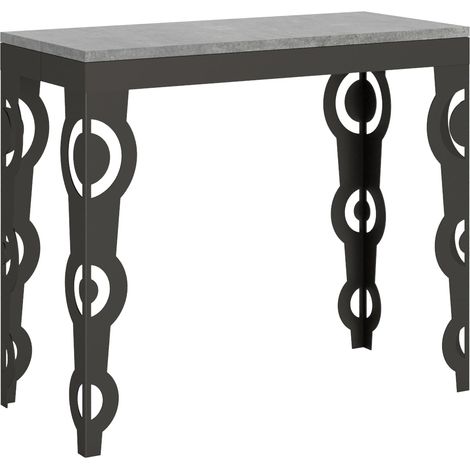 Consolle Allungabile 90-300x40x77 cm in Nobilitato Grigio (1/5)