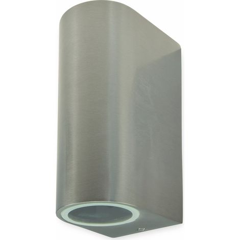 Applique murale CHILITEC CTW-2, IP44, 2x GU10, acier inoxydable