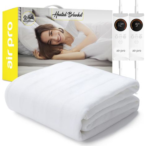 Air Pro Electric Blanket - Fully Fitted Mattress Cover With Elastic Straps - Super King-180x200cm