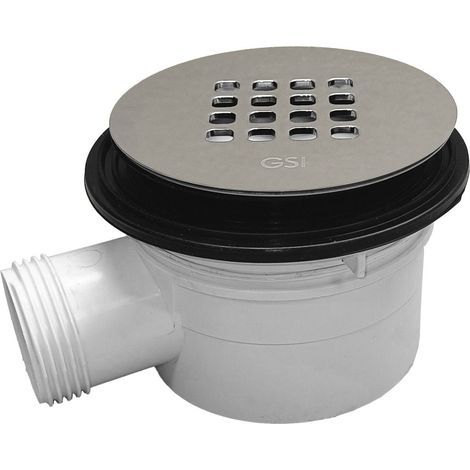 Bonde de receveur de douche, dia. 90 mm, DN40, bas, couvercle creta mat