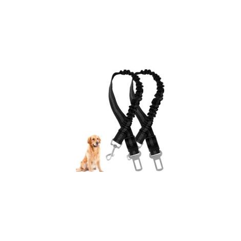 Set aus 2 Hunde-Autositzgurten, einteiligem Gurt, stoßdämpfendem Gurt und Karabiner für alle Fahrzeugtypen, geeignet für alle Hunde und Katzen - Crezuo