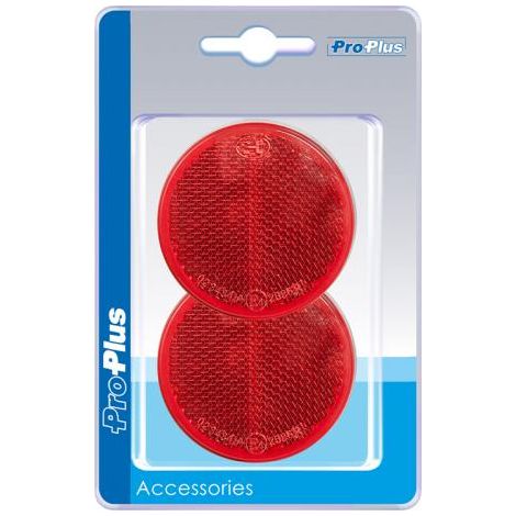 ProPlus Reflektor Rückstrahler Rot 60mm Selbstklebend 2 Stück (1/2)
