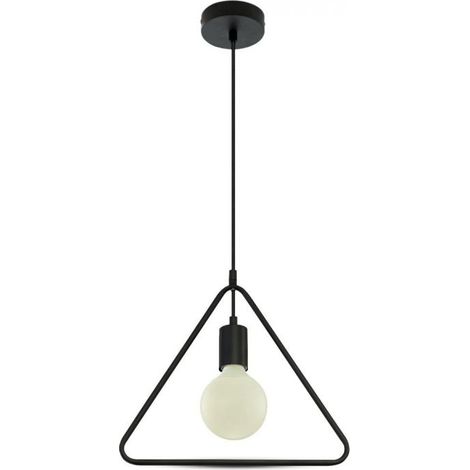 Geometric Pendant Light Triangle V-TAC 1MT E27 Ф320mm VT-7321 - SKU 3838 Mat Noir (1/5)