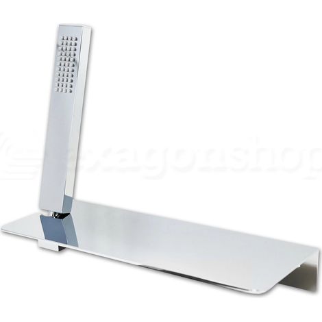Set Doccetta Smart con Ripiano Portasapone e flessibile cromo (1/4)