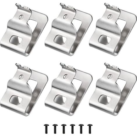 Clips de ceinture pour Dewalt, 6 pièces en acier inoxydable 304 avec vis pour perceuse Dewalt N268241 N086039, compatibles avec les outils électriques 20 V DCD980 DCD985 DCD980L2 DCD985L2 (1/4)