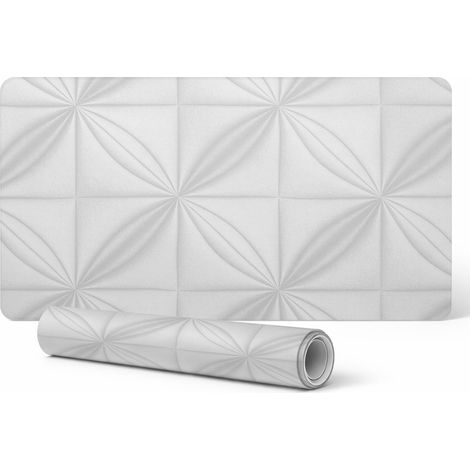 Alfombrilla de escritorio de vinilo con elegante estampado geom茅trico en relieve, 100 x 50 cm.