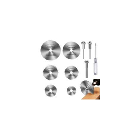 Discos de corte HSS para herramientas rotativas, hojas de sierra circular de acero de alta velocidad, 10 unidades para cortar madera, plástico y metal. Perfectos para taladros de disco Crezuo.