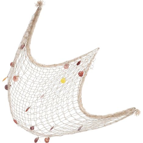 Filet De Pêche Décoratif en Coton pour Décoration Murale Extérieure 1 5 M X 2 M Filet De Pêche Mural À Suspendre Décoration Méditerranéenne Rustique (1/5)