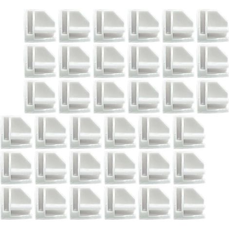 Connecteurs Cubiques D’angle en Plastique Blanc, 50 Pièces Fixation Modulable pour Meuble de Rangement Cube, Plusieurs Styles, Connexion Souple et S (1/5)