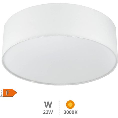 Kasker 22W LED Stoff Deckenleuchte 3000K bis 6500K dimmbar Weiß (1/2)