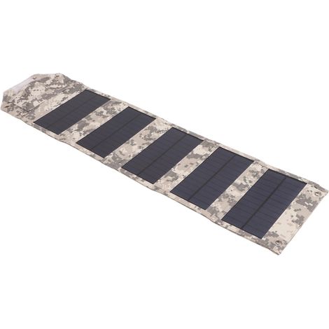 Chargeur solaire 21 W 5 V 3 A max. Panneau solaire portable et pliable pour le camping, étanche IP67, boîtier ETFE, protection camouflage SPB5Z B (1/5)
