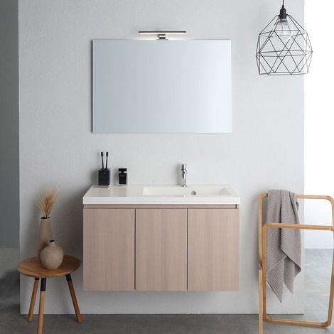 Mobile Bagno Sospeso 90Cm Olmo Con Vasca Dx Malaga (1/5)