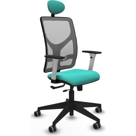 Silla de oficina piqueras y crespo Motilla gris similpiel (1/2)