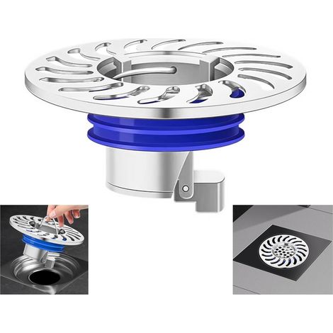 Siphon de sol anti-odeurs, dispositif anti-refoulement pour siphon de douche, clapet anti-retour, filtre de siphon en laiton – empêche efficacement le refoulement et la diffusion des odeurs (1/5)