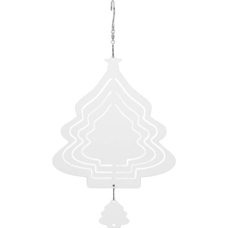 Rotierendes Aluminium-Gartenwindspiel in Form eines Weihnachtsbaums – Hängende Weihnachtsdekoration (1/5)