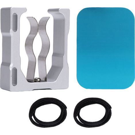 Support magnétique pour chariot, en alliage d'aluminium, pince sans rayure, pour chaises de plage, cannes à pêche, argent (1/5)
