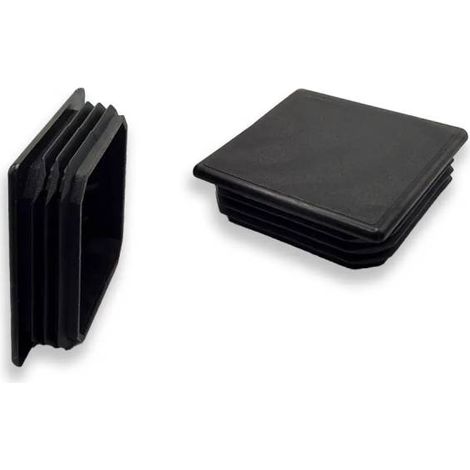 Ajile - Embout Carré Extra-plat de Finition NOIR 50 x 50 mm EXT.
