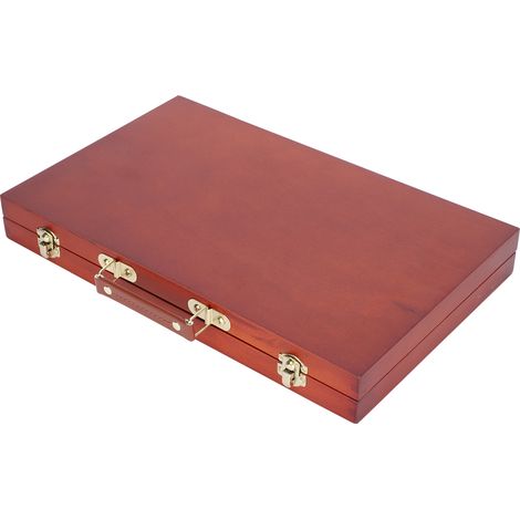 Boîte de rangement rétro en bois pour outils de peinture, étui portable pour peinture à l'huile, accessoire (1/5)
