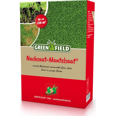 Greenfield Nachsaat Mantelsaat 2kg Rasensamen Sportrasen Spielrasen Regeneration (1/2)