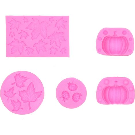 Silicone Mold Pumpkin Maple Leaf Shaped Chocolate Biscuits Cake Silicone Mold Epoxy Mold (1/5)
