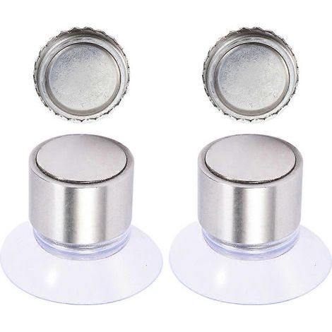 Lot de 2 porte-savons magnétiques créatifs à suspendre au mur pour salle de bain-3.1x1.9cm-Silver (1/4)