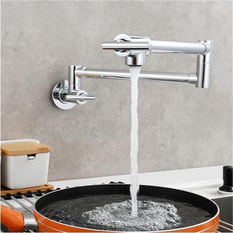 Robinet de remplissage de pot Robinet de robinet de robinet de salle de bain de robinet de salle de bain de robinet de salle de bain à double interrupteur Robinet de lavage rotatif Robinet pliant ( Co (1/5)