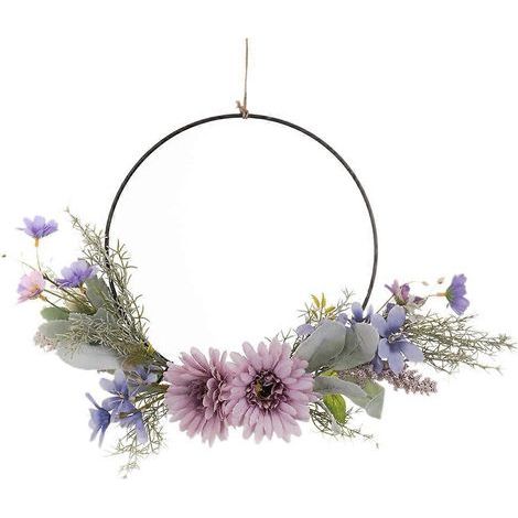 Kreativer Türkranz, kranzförmiger Anhänger, künstliche Blumendekoration, 1 Stück für Zuhause (1/5)