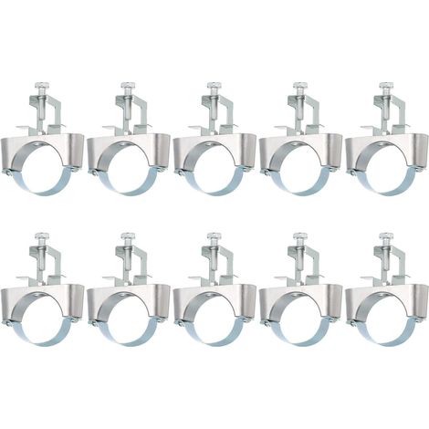 10Pcs Attache de Conduit Collier de Serrage avec Pince de Poutre Adaptée pour Tuyau de 2" (50mm) Support de Support de Câble pour Poutre en I, Conduit, Tuyau, Câble (1/5)