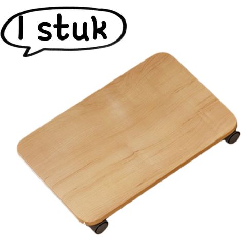 Étagère de rangement support de bureau pour boîtier d ordinateur boîtier d ordinateur de bureau à roulettes étagère de rangement autoportante et réglable en hauteur 40 x 35 x 6 2 cm couleur bois natur (1/5)