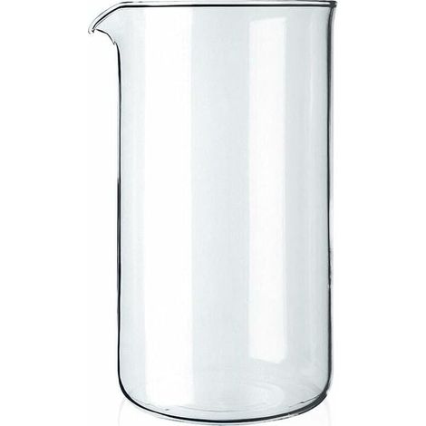 KZQ Ersatz-Plungerglas 8 Tassen, transparent, 1 Liter - Durchmesser 10 cm, (1/3)