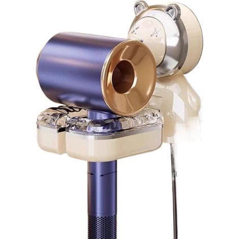 Accessoires de salle de bain, support de sèche-cheveux à ventouse, support de rangement de sèche-cheveux sans perforation, support de rangement mobile multifonctionnel pour salle de bain sans trace (1/5)