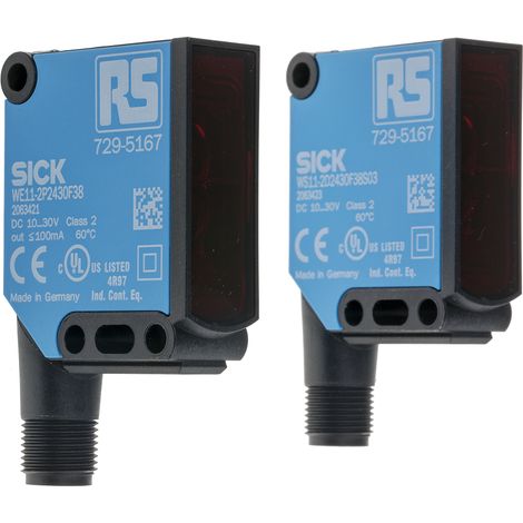 Capteur photoélectrique Faisceau direct (émetteur) RS PRO, 20 m, Bloc, IP67 ( Prix pour 1 ) (1/2)