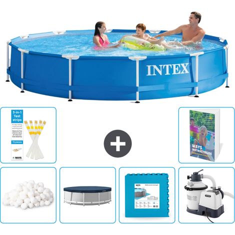 Frame Pool Rund - 366x76 cm - 7-teilig S159