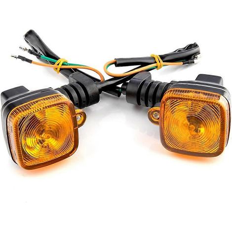 1 paire de clignotants de moto, accessoires modifiés pour ampoules halogènes carrées CG125 ZJ25 (1/5)